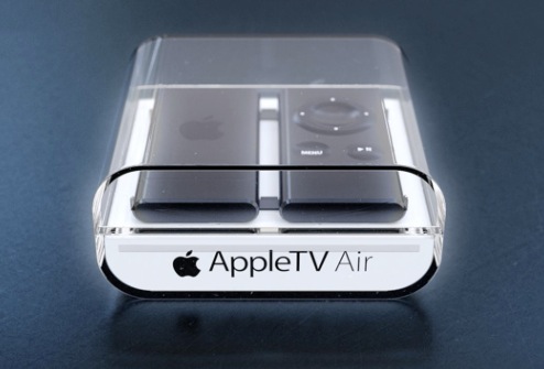 Apple TV 纤巧造型电视棒概念设计渲染图