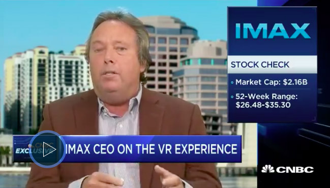 IMAX公司CEO谈VR线下内容分发：模仿院线窗口期