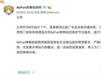 A站回应视听节目被关停:全面展开网站内部整顿