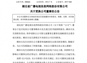 湖北广电网络董事顾亦兵辞职