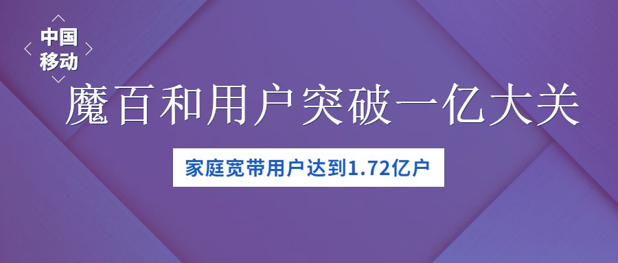 中国移动“魔百和”用户突破亿万大关！