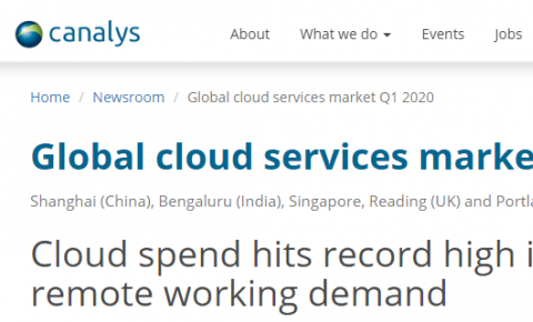Canalys：<font color=red>AWS</font>32%、微软17%、谷歌云、阿里云均为6%
