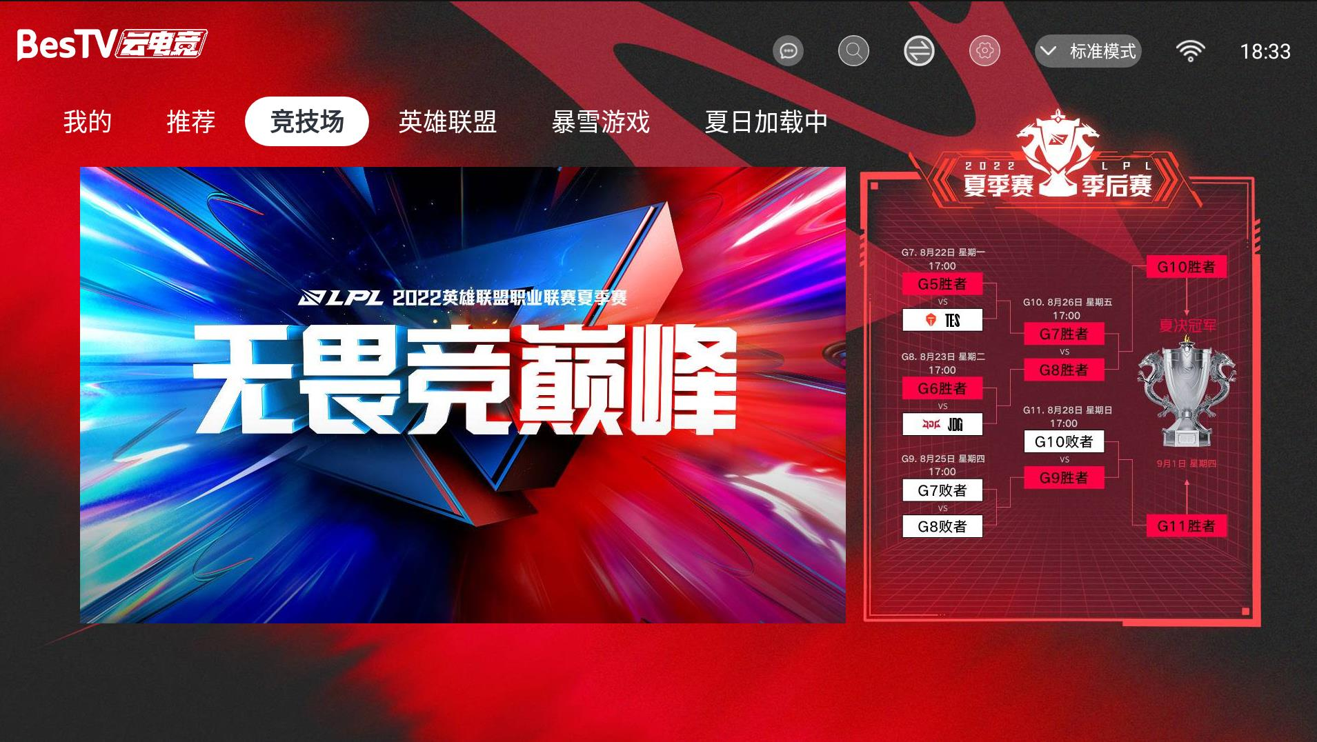 BesTV云电竞正式上线 百视通独家大屏呈现2022英雄联盟全球总决赛 