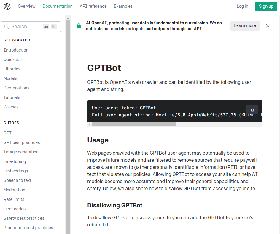 OpenAI详细介绍GPTBot<font color=red><font color=red><font color=red><font color=red>，</font></font></font></font>用于抓取网络数据以改进其AI模型