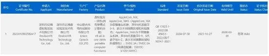 “国产版Vision Pro”通过3C认证：售价1499元，今年目标销量50万台
