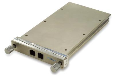用于客户端传输的光收发器是基于针对一个线路卡尺寸以及电气连接的CFP多源协议