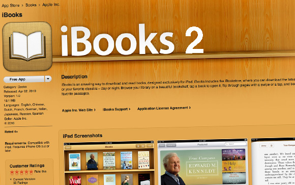 IBooks 2将可作为一款免费应用程序在iPad上使用